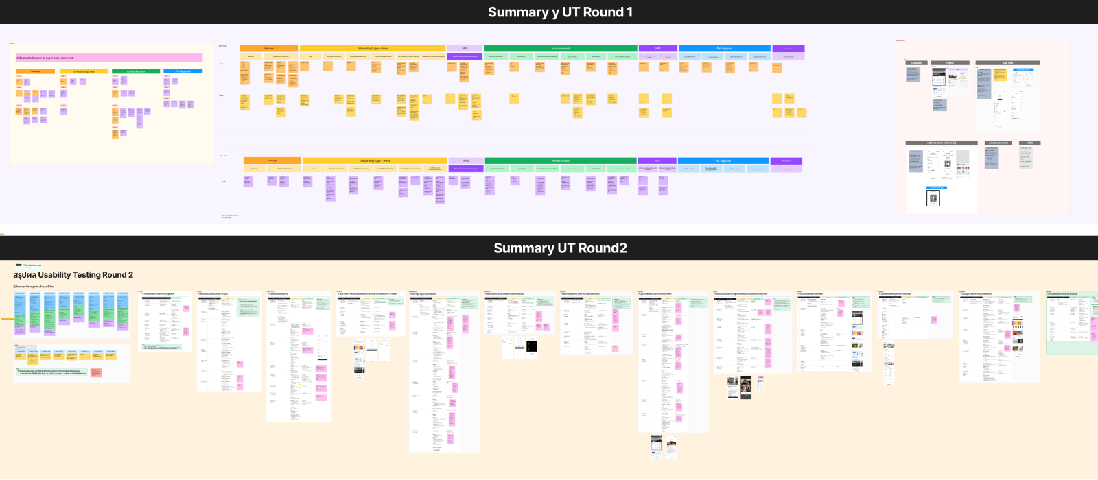 Interview data organised by feature area and housing type