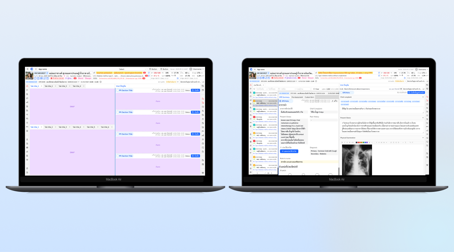 Patient App layout and navigation overhaul case banner