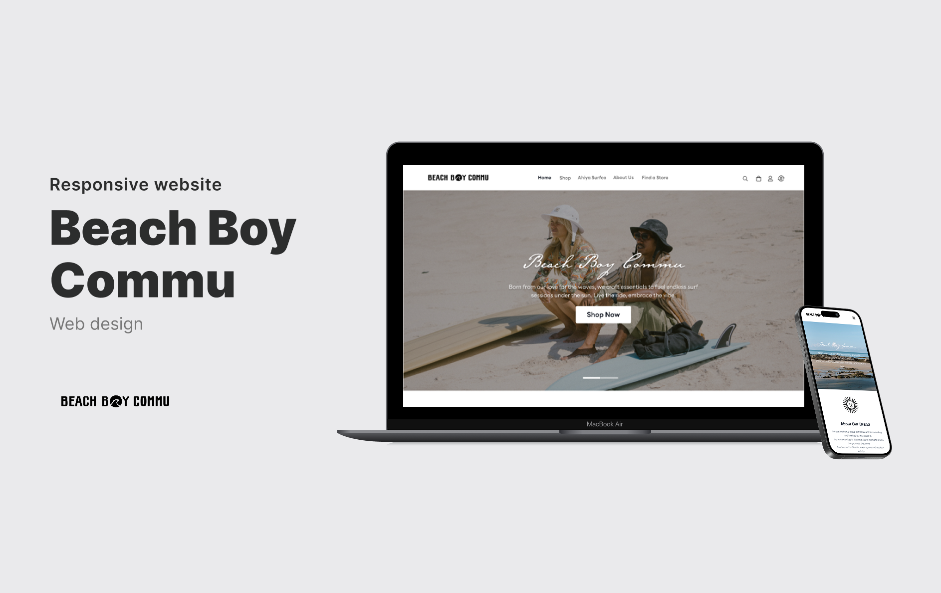 Beach Boy Commu — brand and commerce site redesign